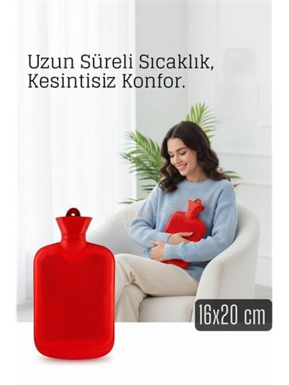 Kauçuk Sıcak Su Torbası –16x20 cm Termofor | Termal Torba