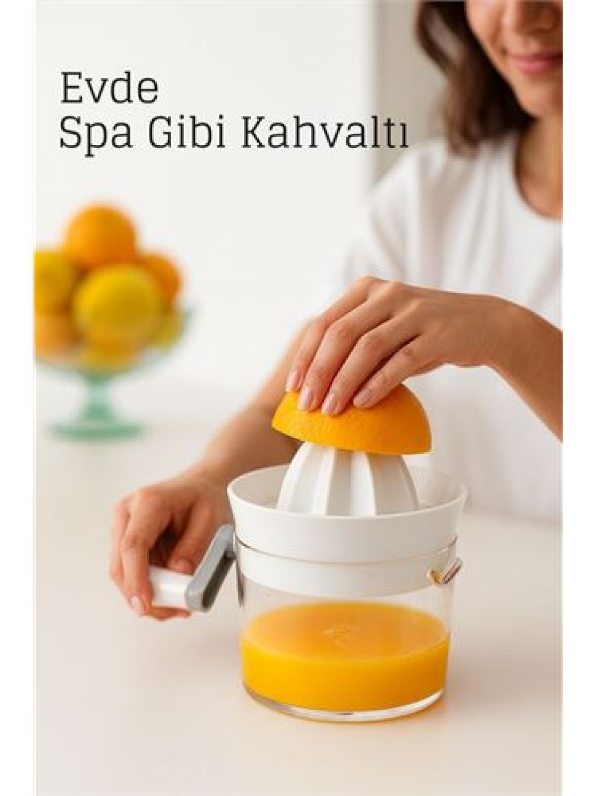 Manuel Kollu Narenciye Sıkacağı – 500 ml Kapasiteli, 17x12 cm, Pratik ve Dayanıklı