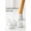 Silikonlu Sandalye Ayak Koruyucu – Sessiz ve Çiziksiz Kullanım, 4’lü Set BEYAZ