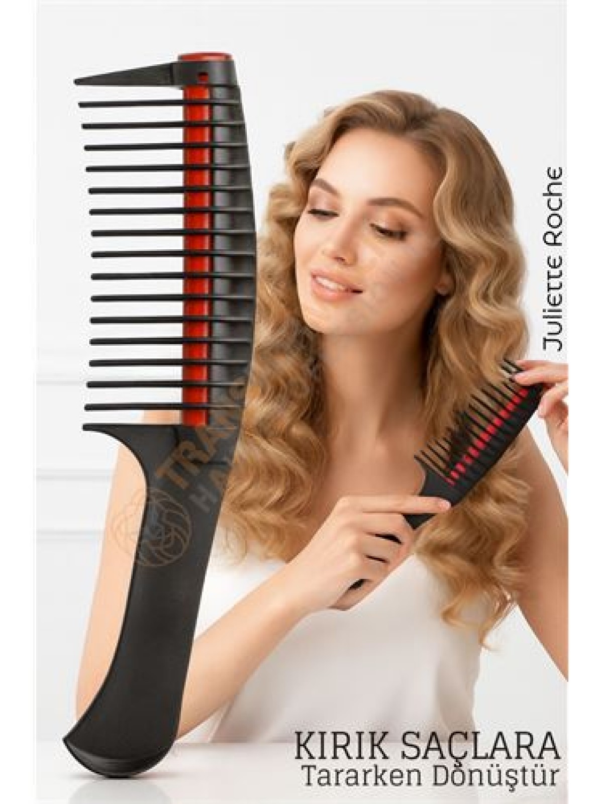 Profesyonel Kırık Saç Temizleyici Tarak - Saç Bakım Krem Protein Dağıtıcı Tarak Bukle Tarağı