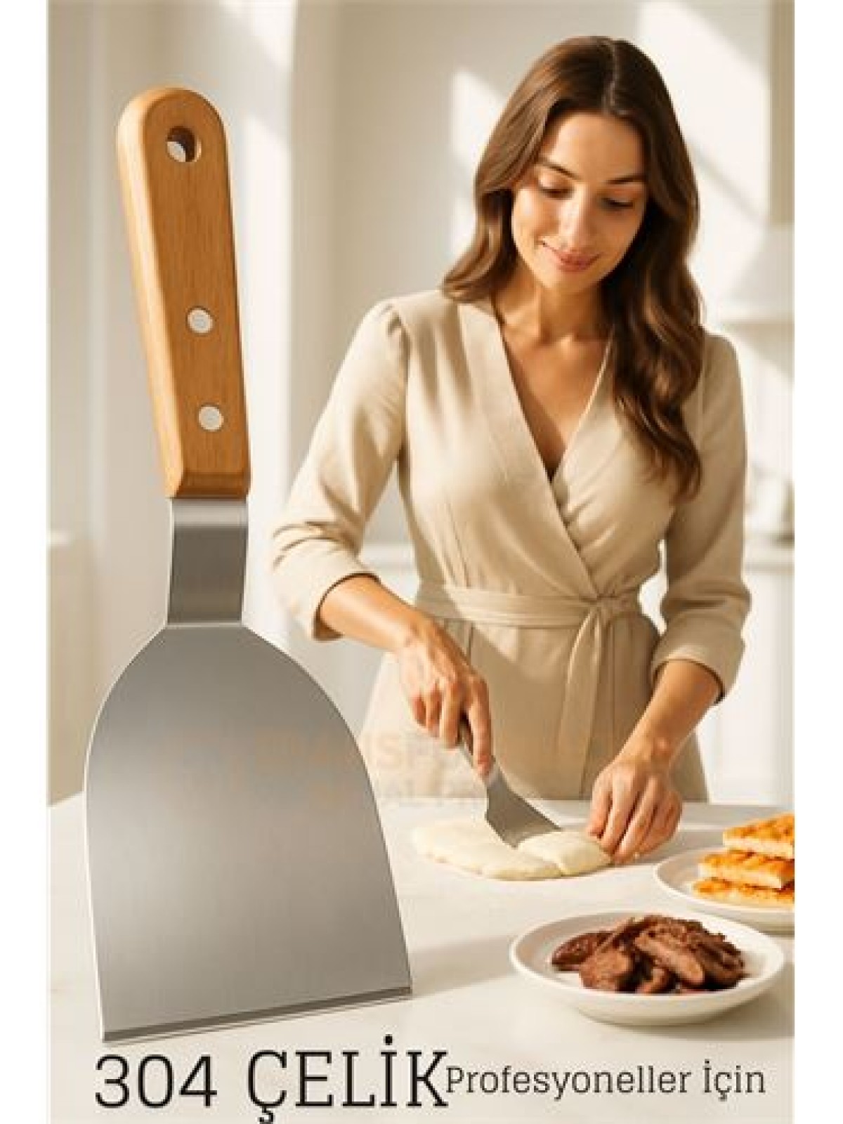 Profesyonel Mutfak Spatulası- Hamur Börek Et Spatulası Profesyonel Şef Kalitesi