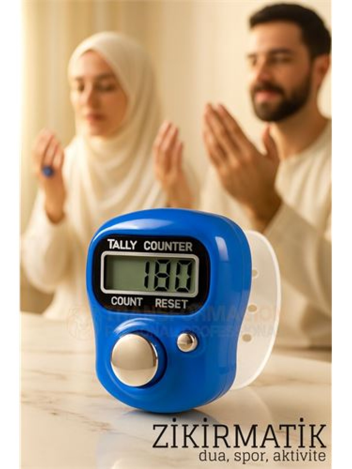 Zikirmatik Dijital Parmak Sayacı Sıfırlanabilir 5 Haneli LCD Ekran