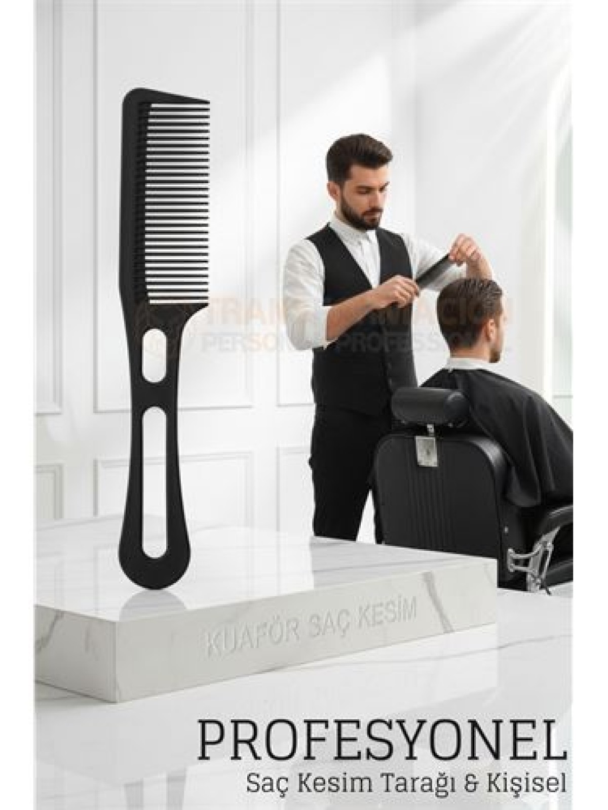 Kuaför Saç Kesim Tarağı - Profesyonel   Tasarım Berber Kesim Tarağı