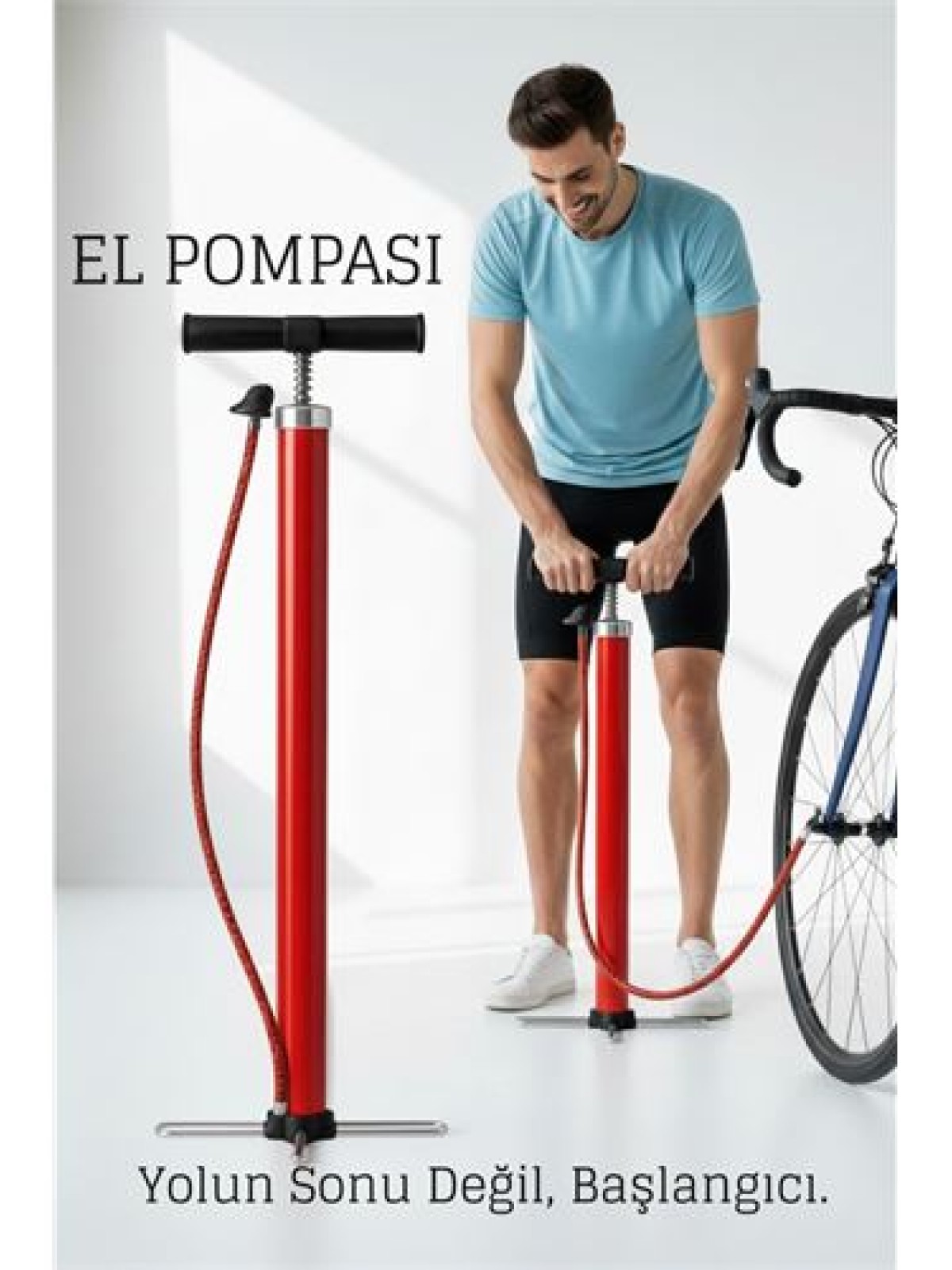 El Pompası Bisiklet Scooter Motosiklet Lastik Şişirici Profesyonel Şişirme