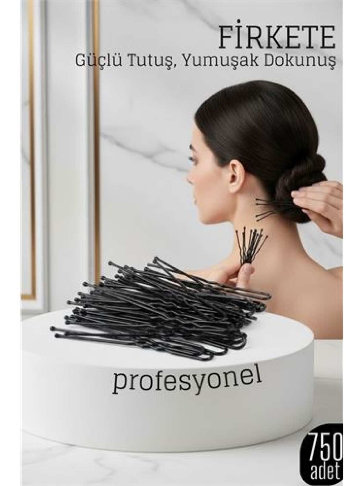 750’li Siyah Saç Firketesi Profesyonel Saç Şekillendirme İçin