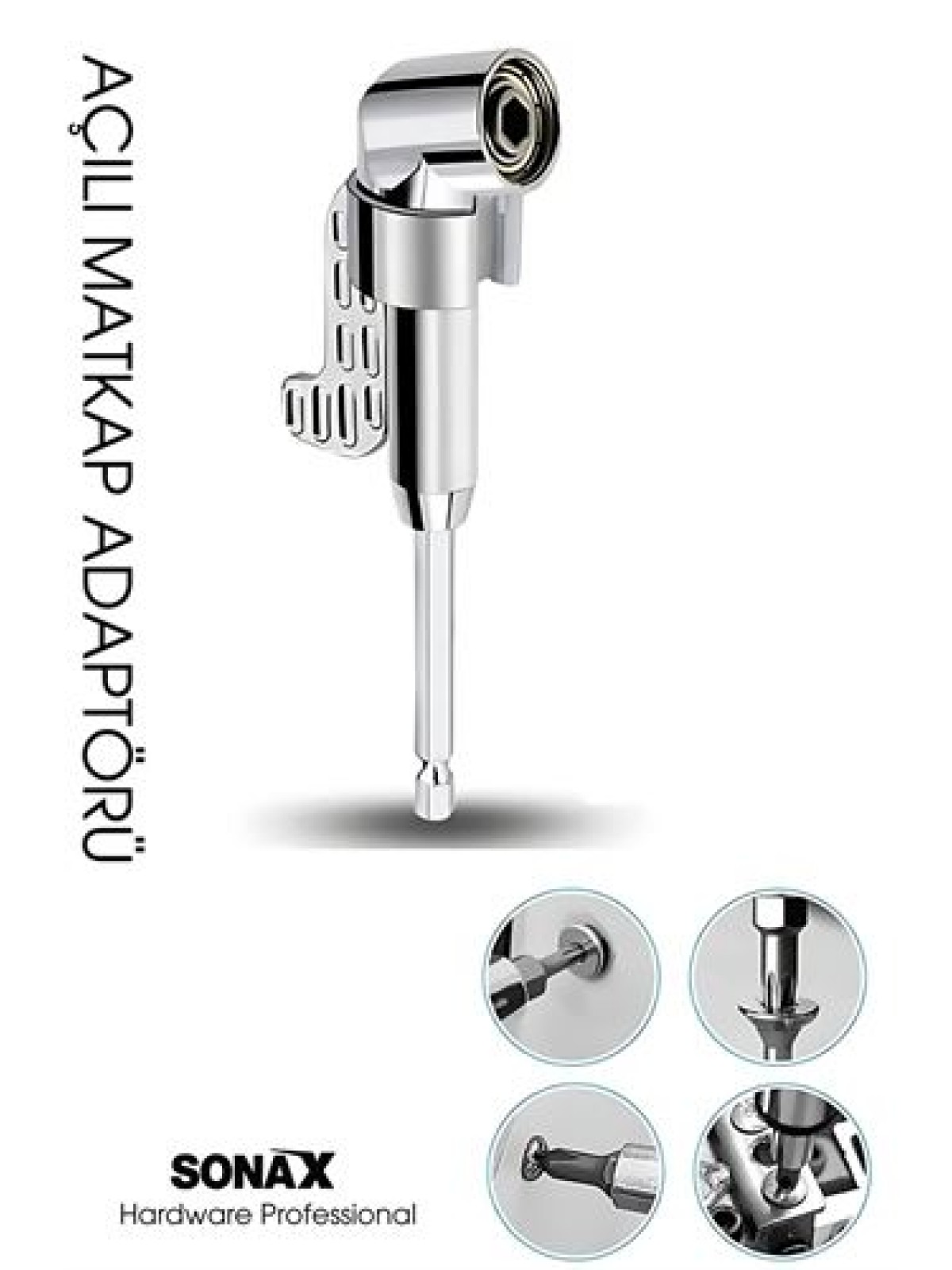 105° Açılı Matkap Adaptörü Seti – 1/4” Hex Şaftlı