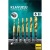 Kılavuzlu HSS Matkap Ucu 6'lı SET M3-M10 Titanyum Kaplamalı