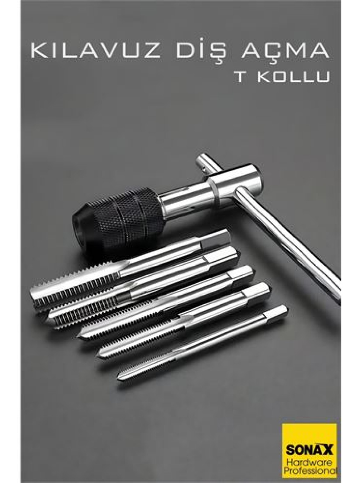 6'lı Diş Açma Kılavuz Seti – T-Kollu, Endüstriyel Çelik, M6-M12 Arası Dişli Matkap Ucu