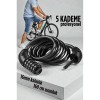 Şifreli Bisiklet Kilidi 16 mm Kalınlık 160 cm Scooter Motosiklet Kilidi - Çelik Kablo