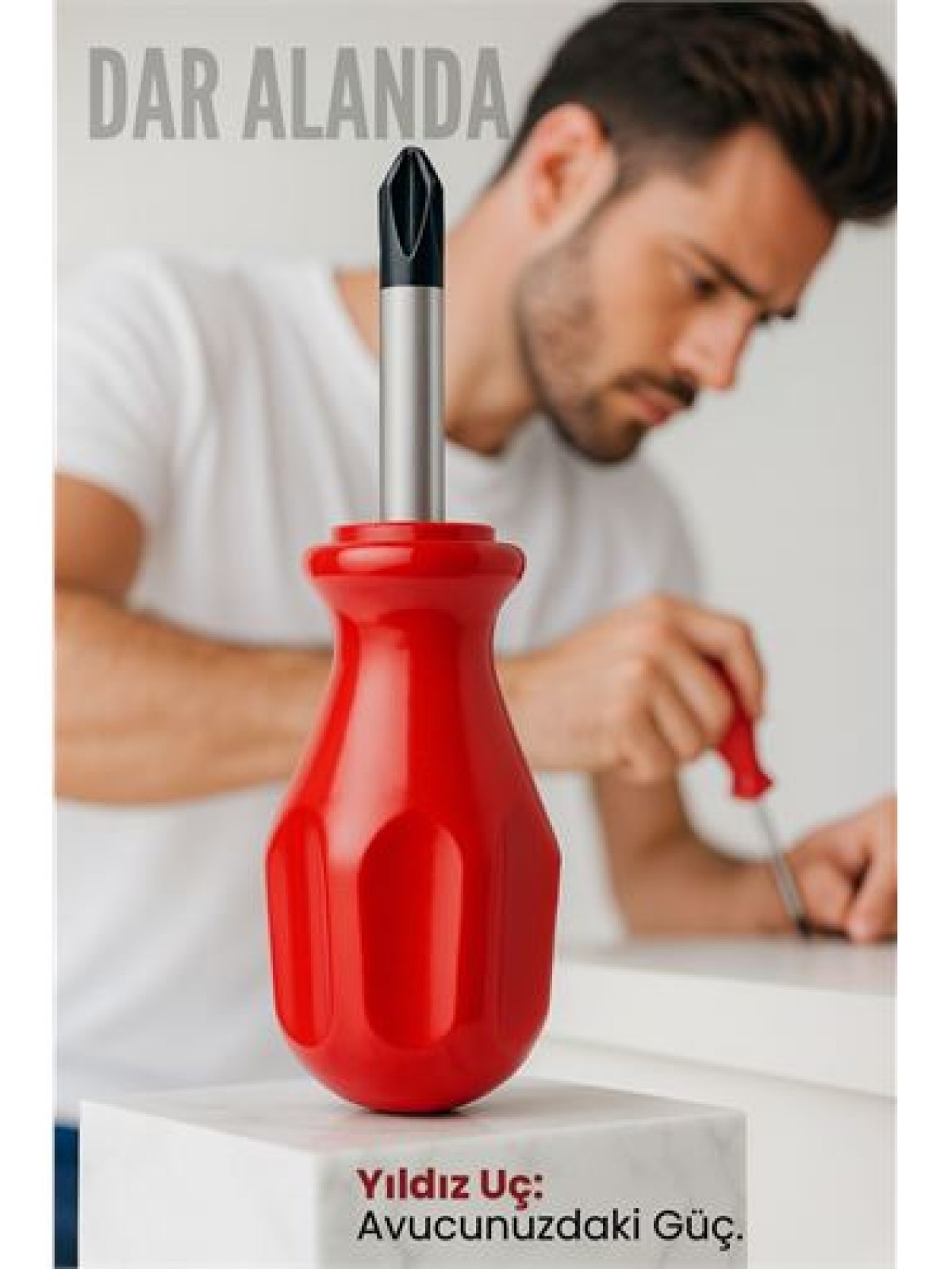 Avuç İçi Mini Topaç Tornavida Yıldız Uçlu Kısa Şaft Ufak Vidalama Anahtarı Hassas El Aleti