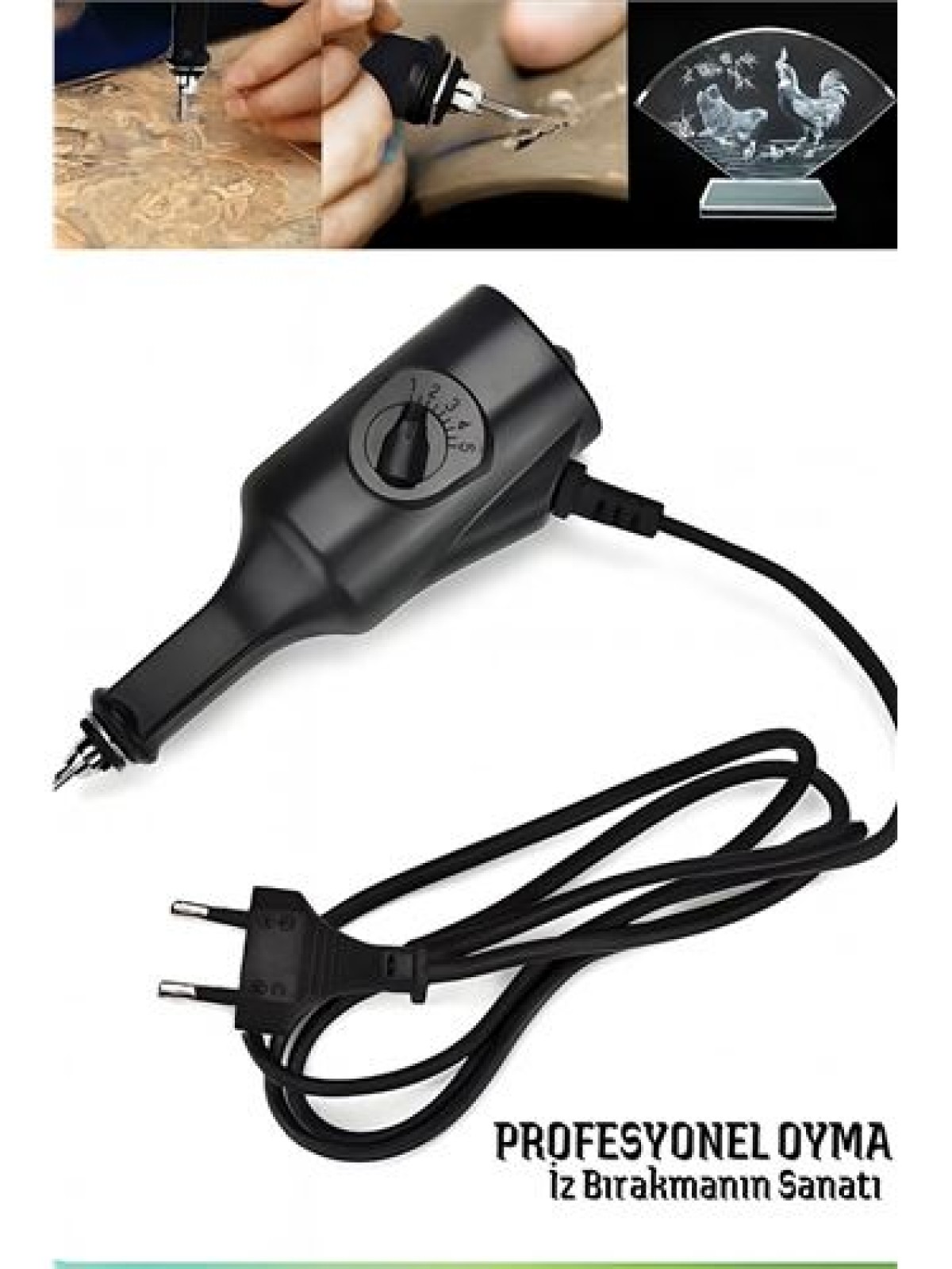 Elektrikli Gravür Kalemi – Metal, Cam, Ahşap İçin Profesyonel Oyma Aleti