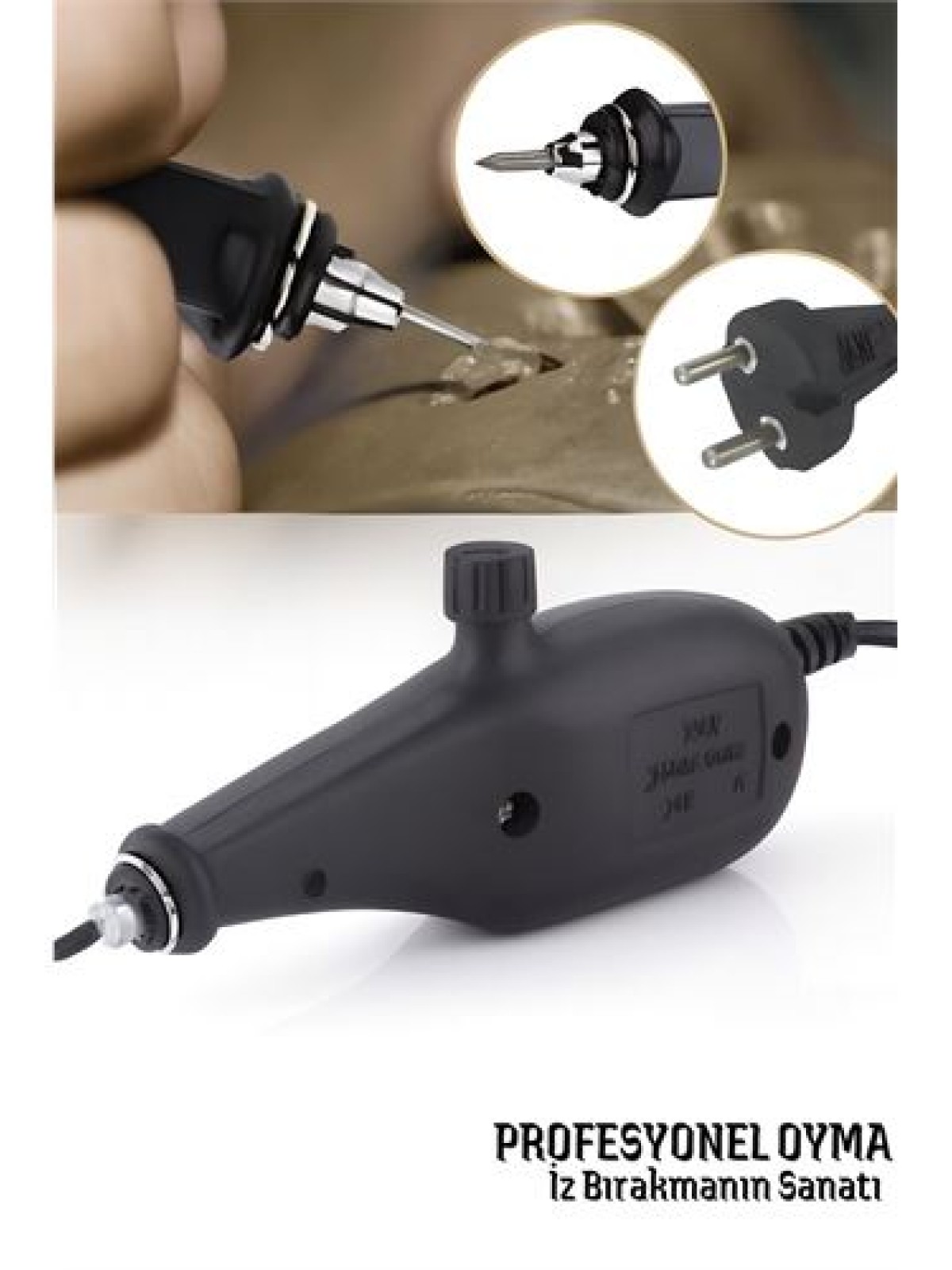 Elektrikli Gravür Kalemi – Metal, Cam, Ahşap İçin Profesyonel Oyma Aleti