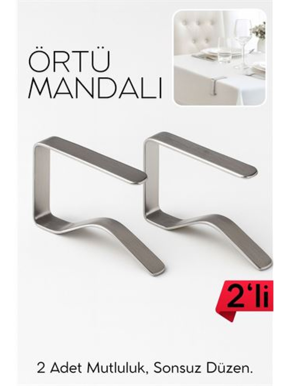 2'li Masa Örtüsü Klipsi - Metal Masa Kelepçesi Masa Örtüsü Sabitleyici