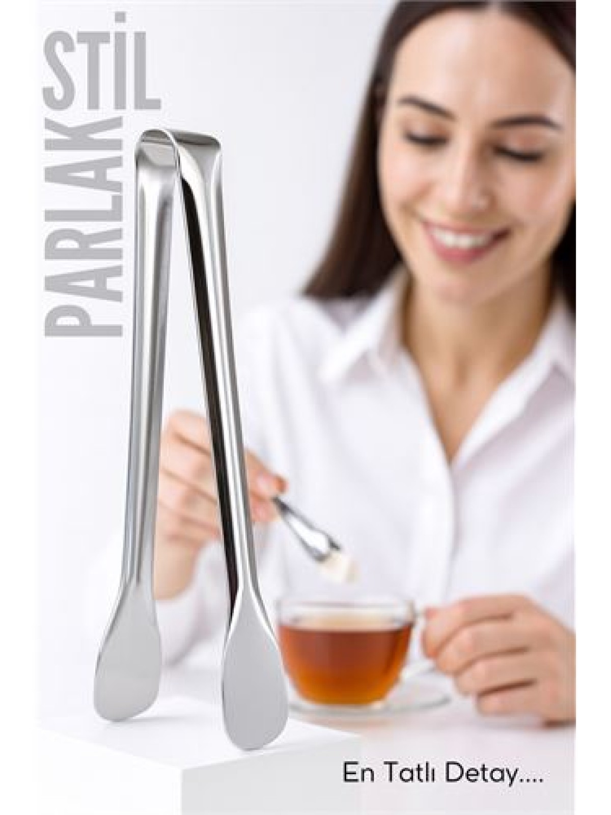 Çelik Şeker Maşası 13 CM | Buz, Limon ve Küp Şeker Servis Maşası