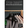 10'lu Lüks Siyah Elbise Ceket Askısı - Ergonomik & Kaymaz Plastik Askı Seti -  Ahşap Görünümlü