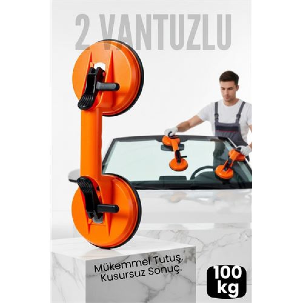 Profesyonel 100 KG Kilitli Vantuzlu Ağır Cam Seramik Fayans Mermer Kaldırıcı 115 mm