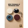 Profesyonel 50mm Mini Zımpara & Parlatma Seti: Keçe, Flap Disk, Kauçuk Tutucu & Şaft - 4 Parça Profesyonel 50mm Mini Zımpara & Parlatma Seti: Keçe, Flap Disk, Kauçuk Tutucu & Şaft - 4 Parça