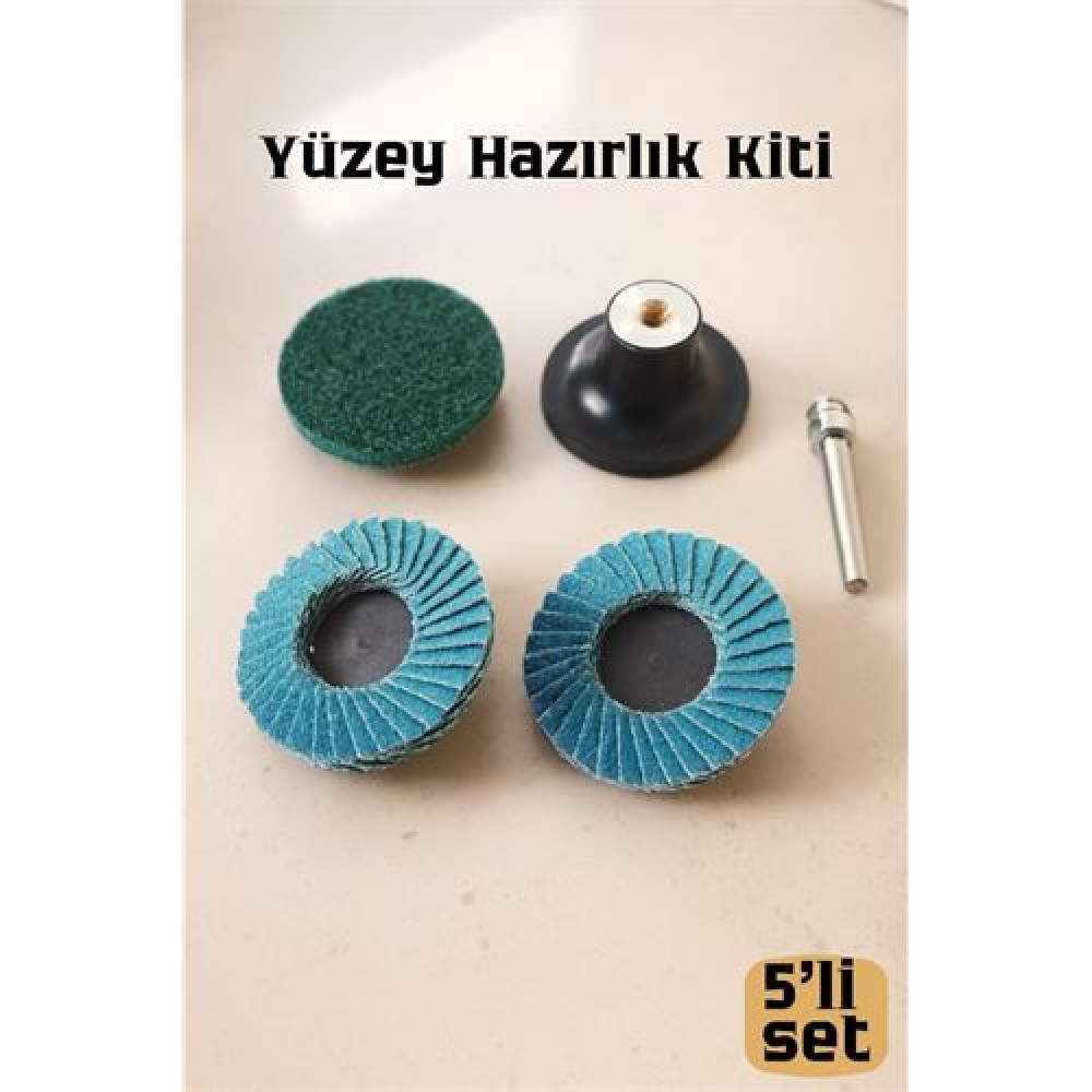 Profesyonel Yüzey Hazırlık Kiti: 50mm Zirkon Zımpara & Yüzey Disk Seti