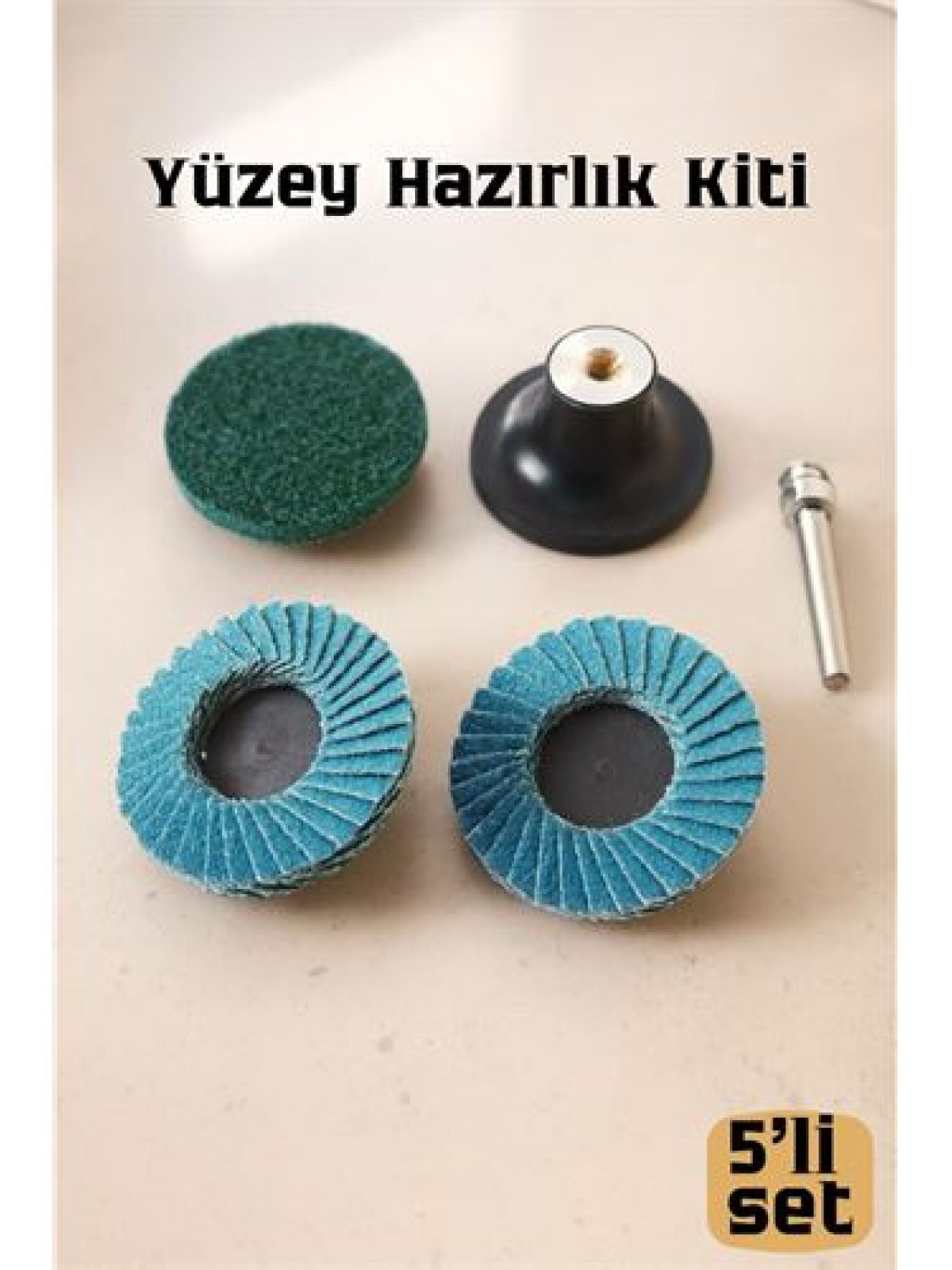 Profesyonel Yüzey Hazırlık Kiti: 50mm Zirkon Zımpara & Yüzey Disk Seti