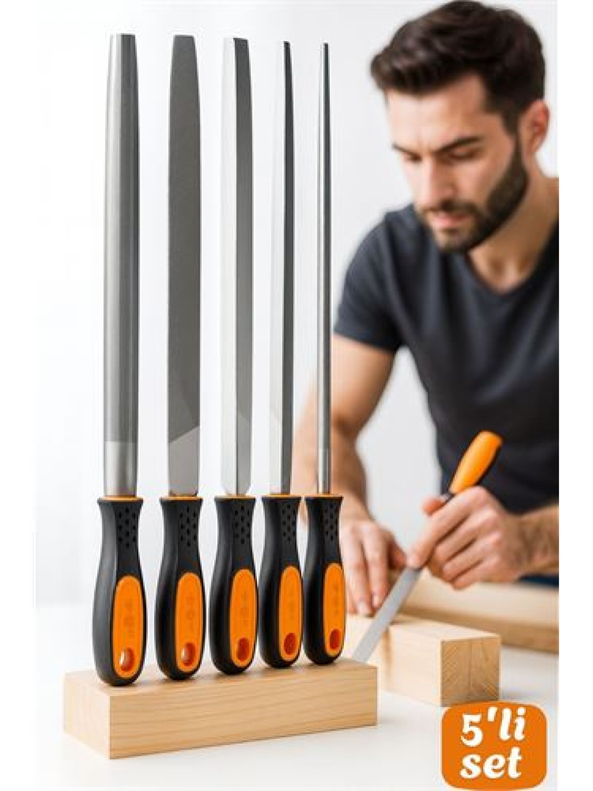 5’li Profesyonel El Eğesi ve Törpü Seti - Ahşap Törpüsü - Ağaç Törpüsü Endüstriyel Karbon Çelik