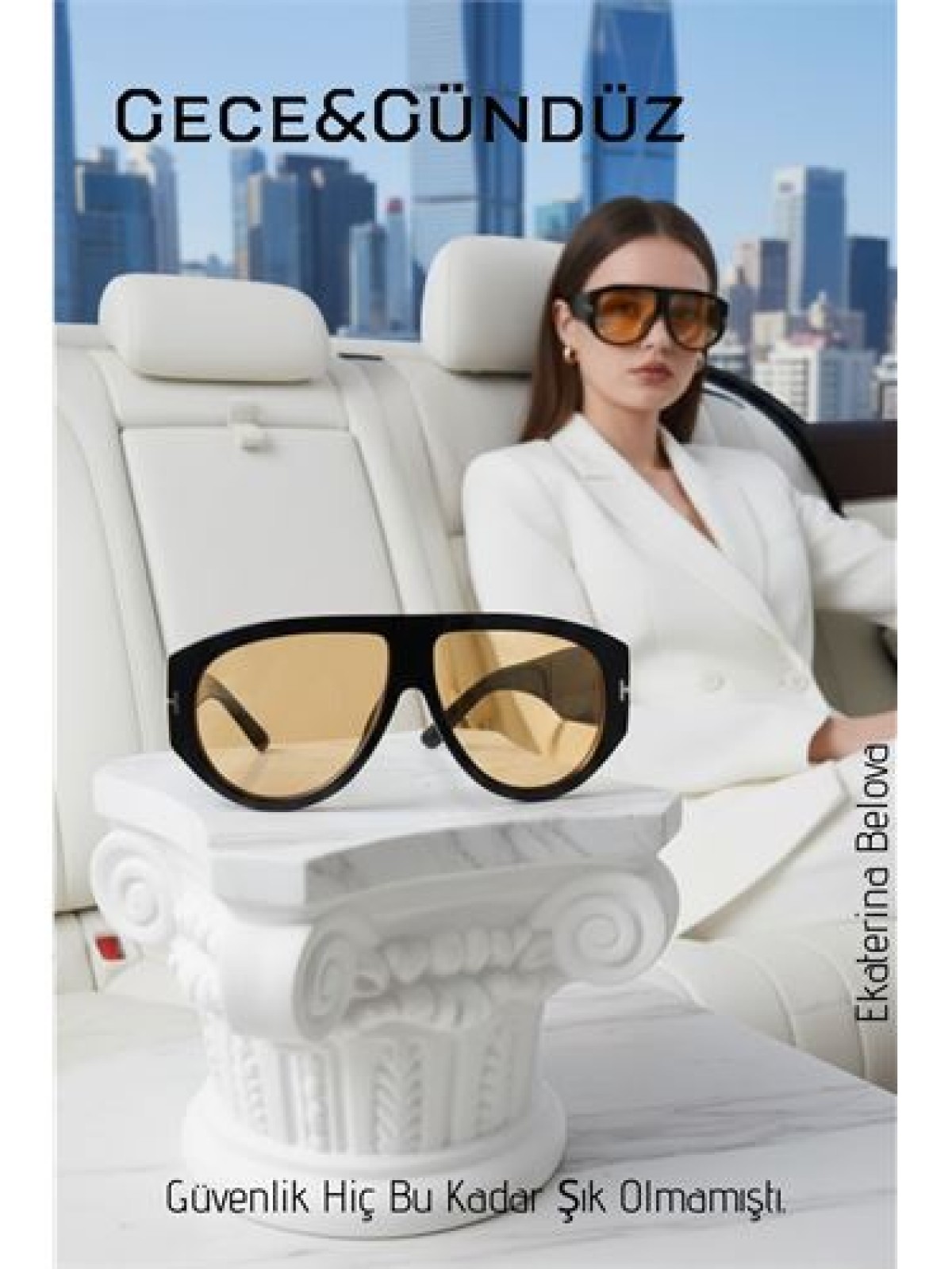 Premium Gece ve Gündüz Görüş Kadın Sürüş Gözlüğü - Anti-Refle Lüks Tasarım