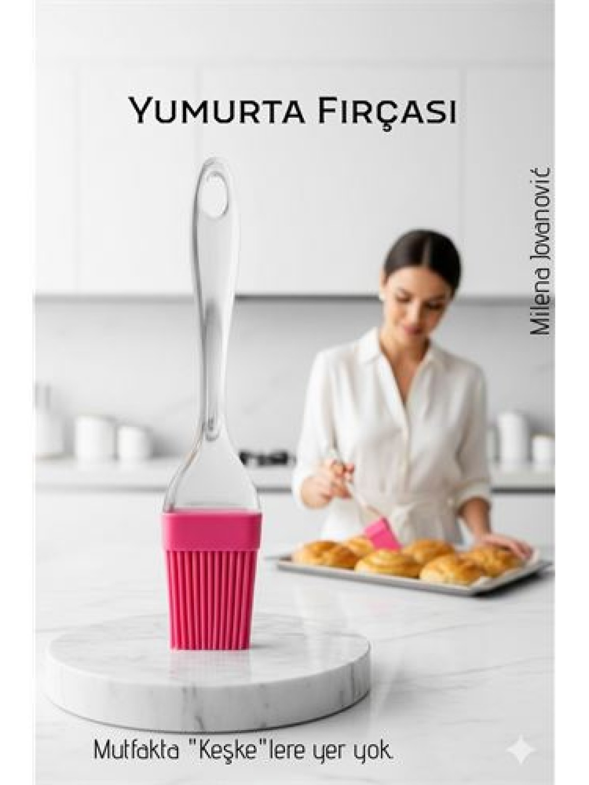 Silikon Yumurta ve Yağlama Fırçası- Isıya Dayanıklı Kompakt Mutfak Yardımcısı