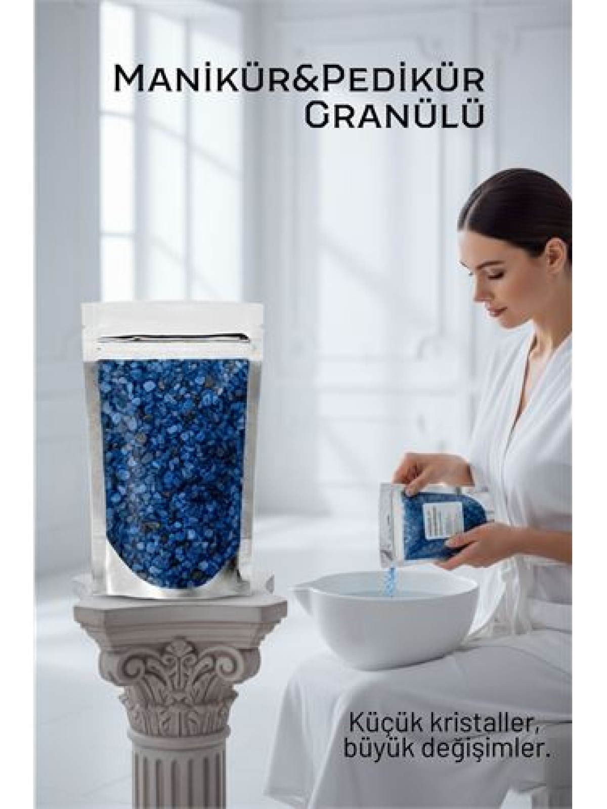 Premium Manikür & Pedikür Tuzu - 400g Yoğun Mineralli El ve Ayak Bakım Granülü