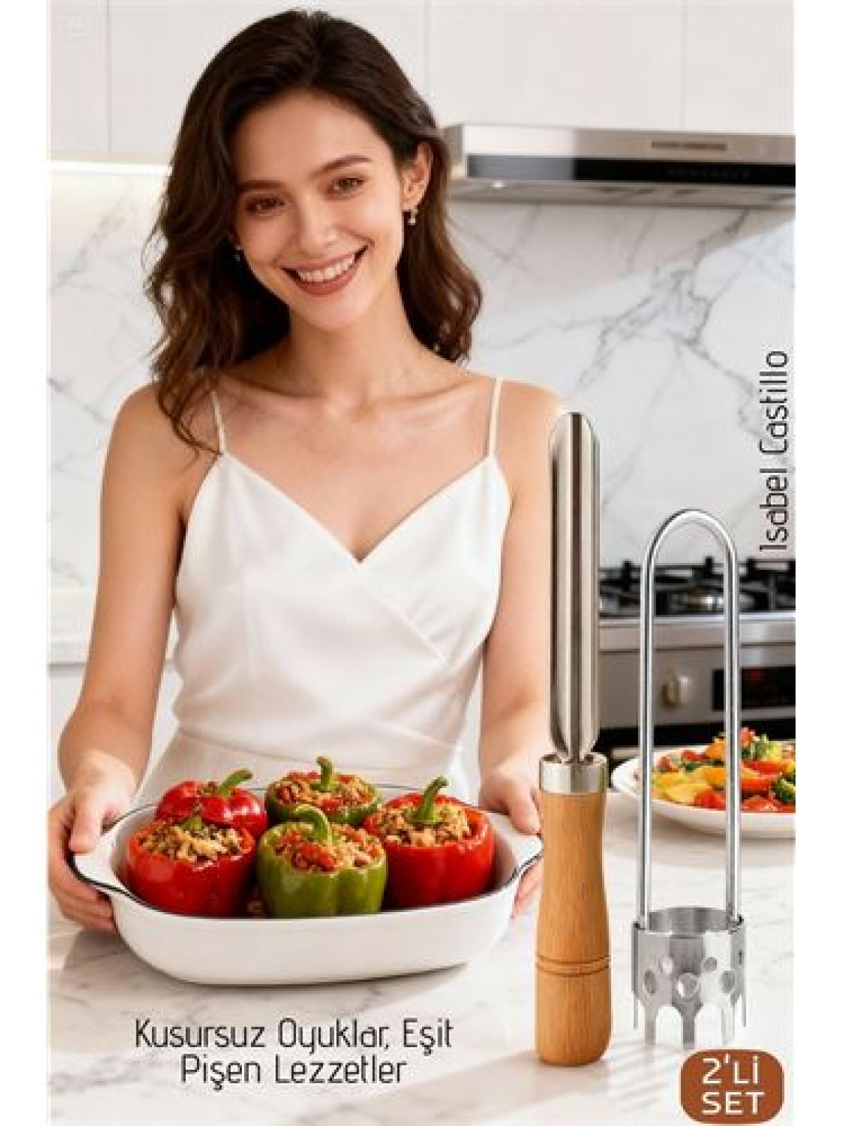 Paslanmaz Çelik 2’li Profesyonel Kabak ve Dolma Biber Oyacak Seti - Gurme Tasarım