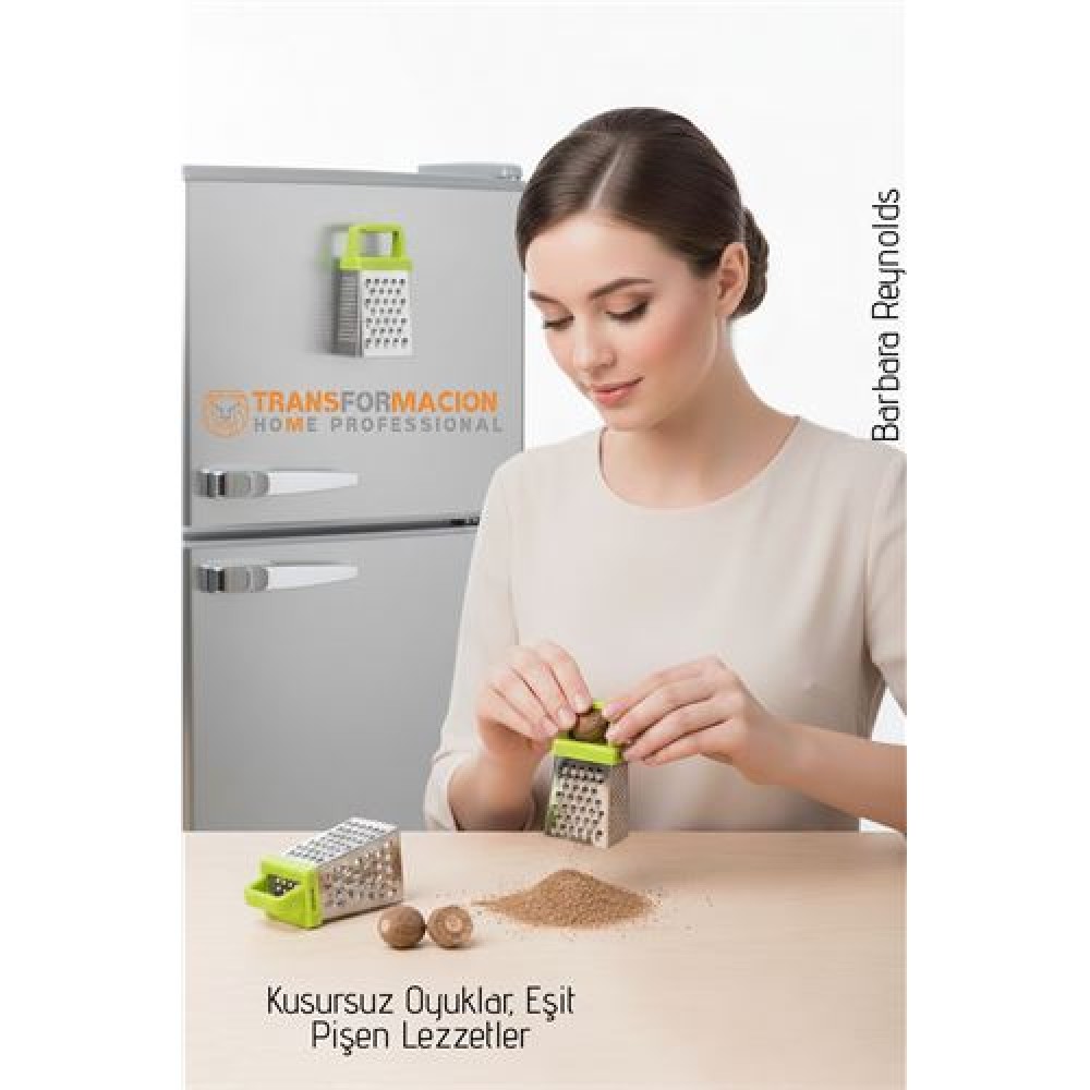 Mıknatıslı Mini Rende 5 cm – Paslanmaz Gurme Baharat Rendesi & Buzdolabı Magneti