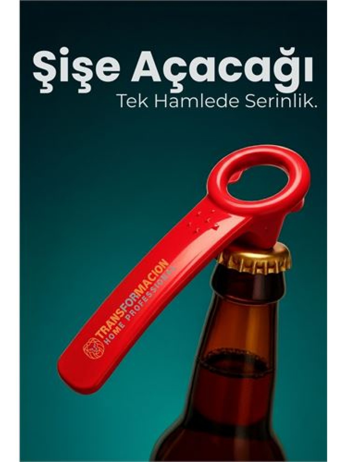 Ergonomik Şişe Açacağı - Gazoz, Kola, Bira Kapağı Açıcı