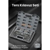40 Parça Profesyonel Metrik Ters Kılavuz ve Pafta Seti   - Hassas Diş Açma ve Onarım Takımı
