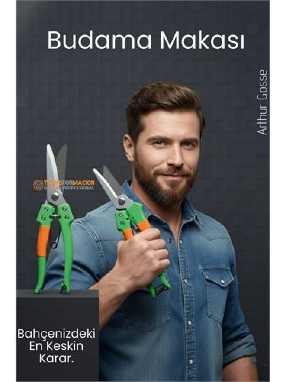 Paslanmaz Çelik Budama ve Bağ Makası – Ergonomik Titanyum Kaplama Profesyonel Bahçıvan Serisi