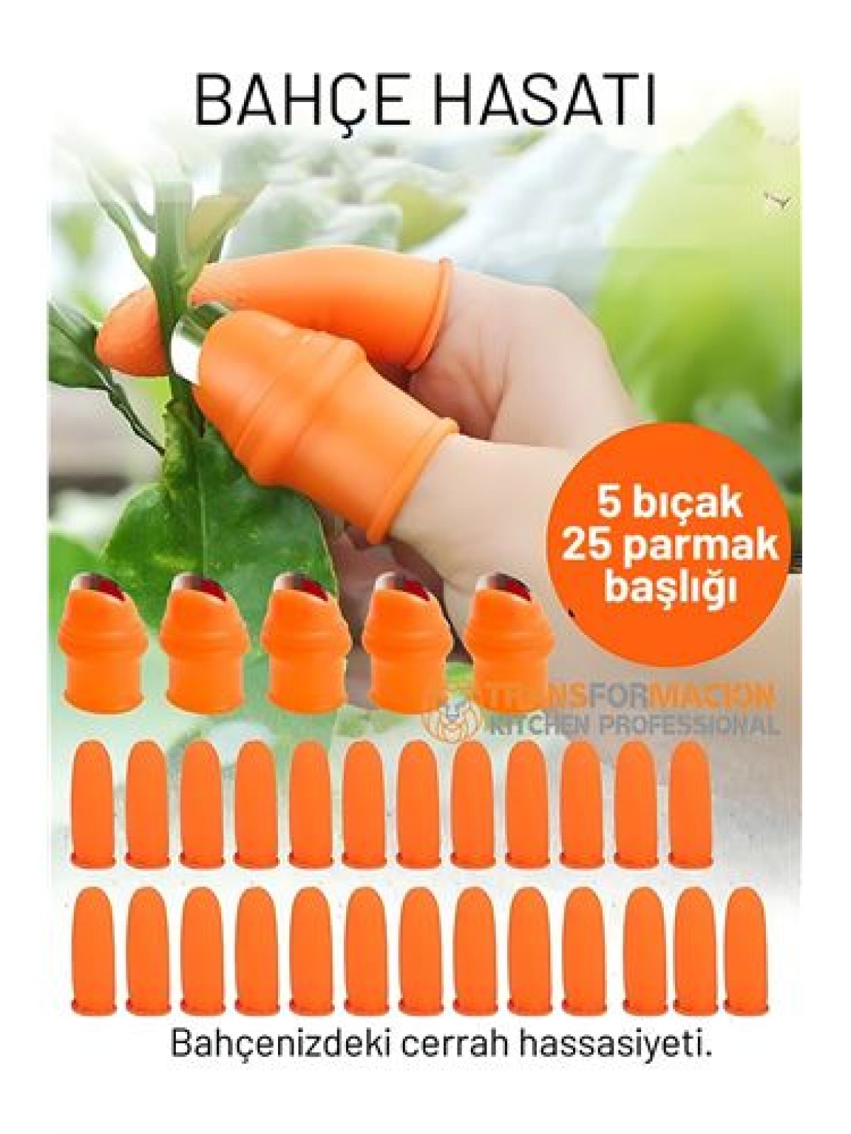 30 Parça Premium Pratik Bahçe Hasat Seti: Paslanmaz Çelik Başparmak Kesici Parmak Koruyucu