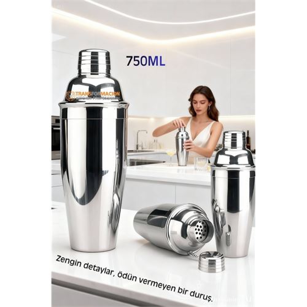 750 ml Inox Shaker - Kokteyl Karıştırma Kabı Süzgeçli Bar Shaker Paslanmaz Çelik 750 ml Inox Shaker - Kokteyl Karıştırma Kabı Süzgeçli Bar Shaker Paslanmaz Çelik