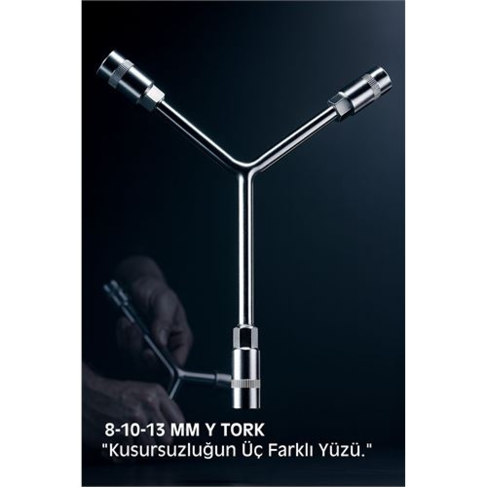 Y-Tipi 3'lü Lokma Anahtar - Yüksek Mukavemetli Krom Vanadyum Çelik - Bisiklet ve Motor Bakım Kiti