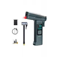 Araba Hava Pompası 4’ü 1 Arada: Kompresör + Cam Kırıcı + Kemer Kesici + Led Işık Şarjlı 4000mah Araç Kompresörlü