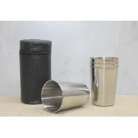 Deri Kılıflı 4'lü Shot Bardak Alk3926 Deri Kılıflı 4'lü Shot Bardak Alk3926