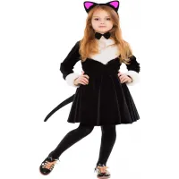 Kedi Kulak Taç Kuyruk Ve Papyon 3 Lü Set Çocuk Boy Fuşya Renk