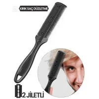 2 Jiletli Kırık Saç Sakal Düzletme İnceltme Tarağı